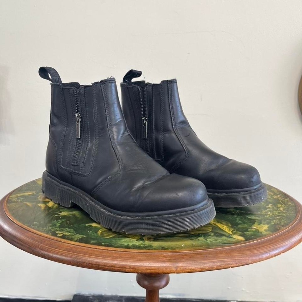 Dr. Martens Alyson Black Leather Winter Boots - Women's Size 10
